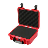 Maxbell Waterproof Hard Case Suitcase Tool Box for Microphone Instrument Electronics Red