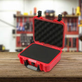 Maxbell Waterproof Hard Case Suitcase Tool Box for Microphone Instrument Electronics Red