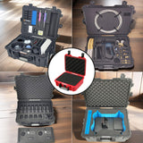 Maxbell Waterproof Hard Case Suitcase Tool Box for Microphone Instrument Electronics Red