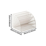 Maxbell Fan Shaped File Organizer Space Saving Storage Rack for Gift Decoration Room White and S