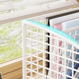 Maxbell Fan Shaped File Organizer Space Saving Storage Rack for Gift Decoration Room White and S