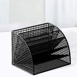 Maxbell Fan Shaped File Organizer Space Saving Storage Rack for Gift Decoration Room Black and L