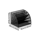 Maxbell Fan Shaped File Organizer Space Saving Storage Rack for Gift Decoration Room Black and L