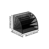 Maxbell Fan Shaped File Organizer Space Saving Storage Rack for Gift Decoration Room Black and S
