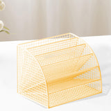 Maxbell Fan Shaped File Organizer Space Saving Storage Rack for Gift Decoration Room Gold and S