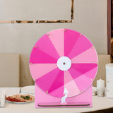 Maxbell Tabletop Prize Roulette Acrylic Rotating Wheel for Birthday Store Trade Show Pink