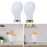 Maxbell Mannequin Head Wig Display Holder Hat Display Stand for Helmets Wigs Glasses Silver
