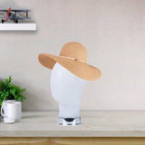 Maxbell Mannequin Head Wig Display Holder Hat Display Stand for Helmets Wigs Glasses Silver