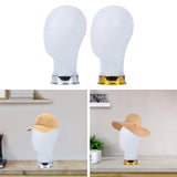 Maxbell Mannequin Head Wig Display Holder Hat Display Stand for Helmets Wigs Glasses Silver