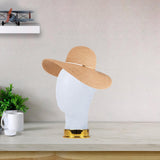 Maxbell Mannequin Head Wig Display Holder Hat Display Stand for Helmets Wigs Glasses Gold