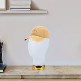 Maxbell Mannequin Head Wig Display Holder Hat Display Stand for Helmets Wigs Glasses Gold