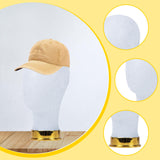 Maxbell Mannequin Head Wig Display Holder Hat Display Stand for Helmets Wigs Glasses Gold