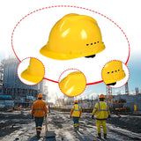 Maxbell Hard Hat Breathable Sturdy Construction Helmet for Outdoor Engineering Labor Yellow