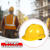 Maxbell Hard Hat Breathable Sturdy Construction Helmet for Outdoor Engineering Labor Yellow