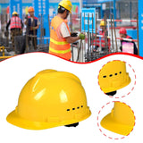 Maxbell Hard Hat Breathable Sturdy Construction Helmet for Outdoor Engineering Labor Yellow