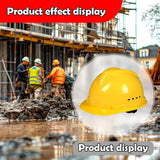 Maxbell Hard Hat Breathable Sturdy Construction Helmet for Outdoor Engineering Labor Yellow