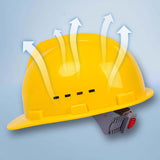Maxbell Hard Hat Breathable Sturdy Construction Helmet for Outdoor Engineering Labor Yellow