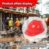 Maxbell Hard Hat Breathable Sturdy Construction Helmet for Outdoor Engineering Labor Red