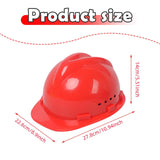 Maxbell Hard Hat Breathable Sturdy Construction Helmet for Outdoor Engineering Labor Red