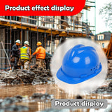 Maxbell Hard Hat Breathable Sturdy Construction Helmet for Outdoor Engineering Labor Blue