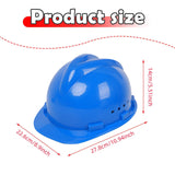 Maxbell Hard Hat Breathable Sturdy Construction Helmet for Outdoor Engineering Labor Blue