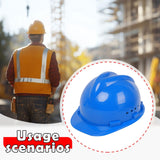 Maxbell Hard Hat Breathable Sturdy Construction Helmet for Outdoor Engineering Labor Blue