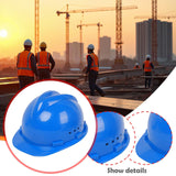 Maxbell Hard Hat Breathable Sturdy Construction Helmet for Outdoor Engineering Labor Blue