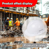 Maxbell Hard Hat Breathable Sturdy Construction Helmet for Outdoor Engineering Labor White