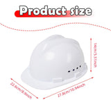 Maxbell Hard Hat Breathable Sturdy Construction Helmet for Outdoor Engineering Labor White