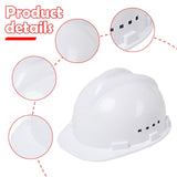 Maxbell Hard Hat Breathable Sturdy Construction Helmet for Outdoor Engineering Labor White