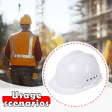Maxbell Hard Hat Breathable Sturdy Construction Helmet for Outdoor Engineering Labor White