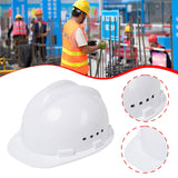 Maxbell Hard Hat Breathable Sturdy Construction Helmet for Outdoor Engineering Labor White
