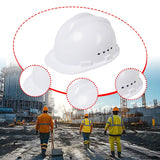 Maxbell Hard Hat Breathable Sturdy Construction Helmet for Outdoor Engineering Labor White