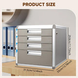 File Cabinet Locking Filing Organizer Document Storage Box for Office Supply