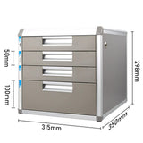 File Cabinet Locking Filing Organizer Document Storage Box for Office Supply