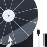 Maxbell Rotating Wheel for Prizes Erasable Roulette Wheel for Club Store Supermarket Black