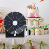 Maxbell Rotating Wheel for Prizes Erasable Roulette Wheel for Club Store Supermarket Black
