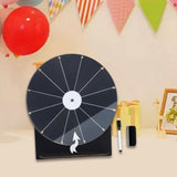 Maxbell Rotating Wheel for Prizes Erasable Roulette Wheel for Club Store Supermarket Black