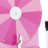 Maxbell Rotating Wheel for Prizes Erasable Roulette Wheel for Club Store Supermarket Pink