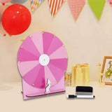 Maxbell Rotating Wheel for Prizes Erasable Roulette Wheel for Club Store Supermarket Pink