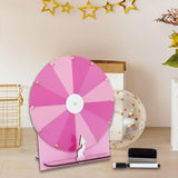Maxbell Rotating Wheel for Prizes Erasable Roulette Wheel for Club Store Supermarket Pink