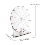 Maxbell Rotating Wheel for Prizes Erasable Roulette Wheel for Club Store Supermarket White