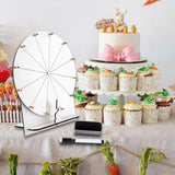 Maxbell Rotating Wheel for Prizes Erasable Roulette Wheel for Club Store Supermarket White