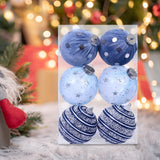 Maxbell 6Pcs Christmas Ball Ornaments Christmas Ornaments for Holiday Special Events blue