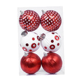 Maxbell 6Pcs Christmas Ball Ornaments Christmas Ornaments for Holiday Special Events red and white