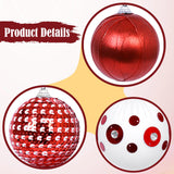 Maxbell 6Pcs Christmas Ball Ornaments Christmas Ornaments for Holiday Special Events red and white