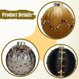 Maxbell 6Pcs Christmas Ball Ornaments Christmas Ornaments for Holiday Special Events black and gold