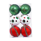 Maxbell 6Pcs Christmas Ball Ornaments Christmas Ornaments for Holiday Special Events red green white