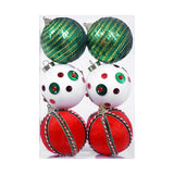 Maxbell 6Pcs Christmas Ball Ornaments Christmas Ornaments for Holiday Special Events red green white