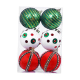 Maxbell 6Pcs Christmas Ball Ornaments Christmas Ornaments for Holiday Special Events red green white